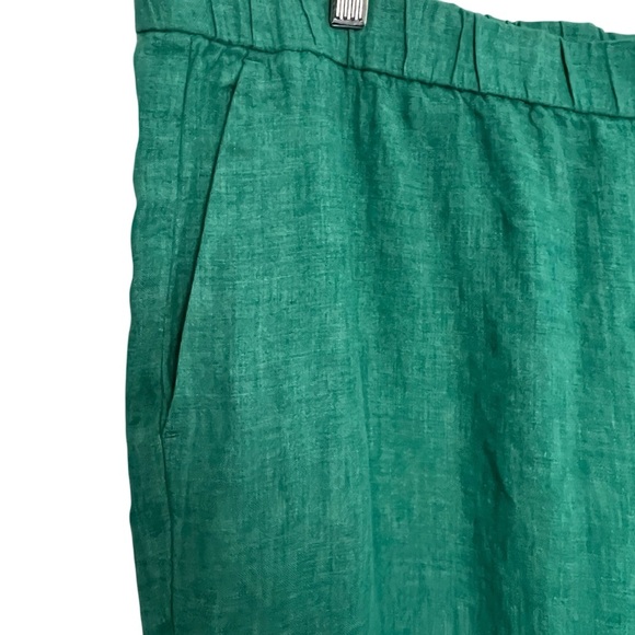 Eileen Fisher Washed Organic Linen Delave Lantern Pant Deep Aqua Size 1X NEW - Picture 10 of 15